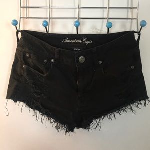 American Eagle Black Jean Shorts